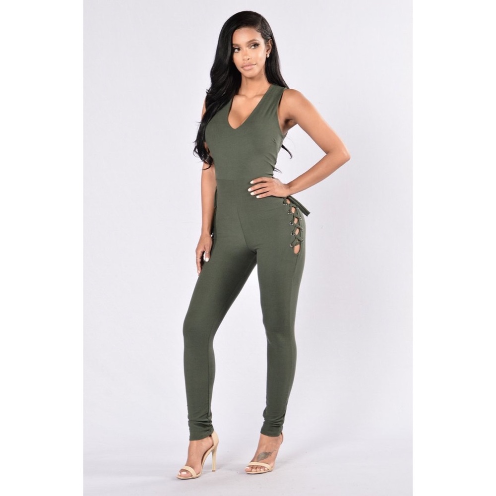 Olive green Fashion Nova Jumpsuit